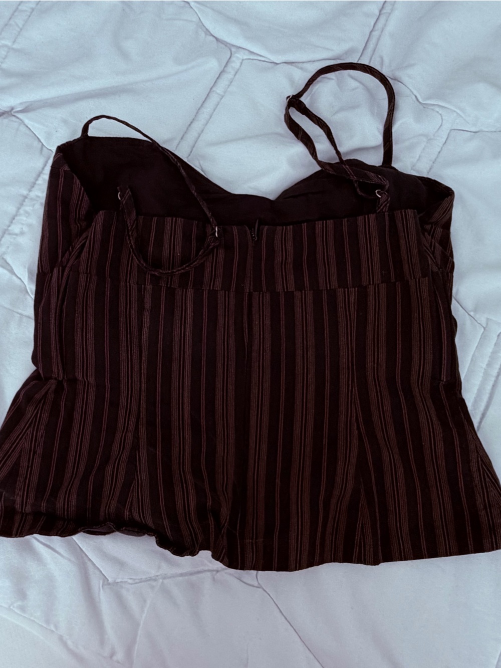 Princess Polly Black & Brown Striped Wide-Leg Jumpsuit - Picture 4 of 6